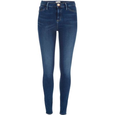 Mid wash blue sateen Molly jeggings